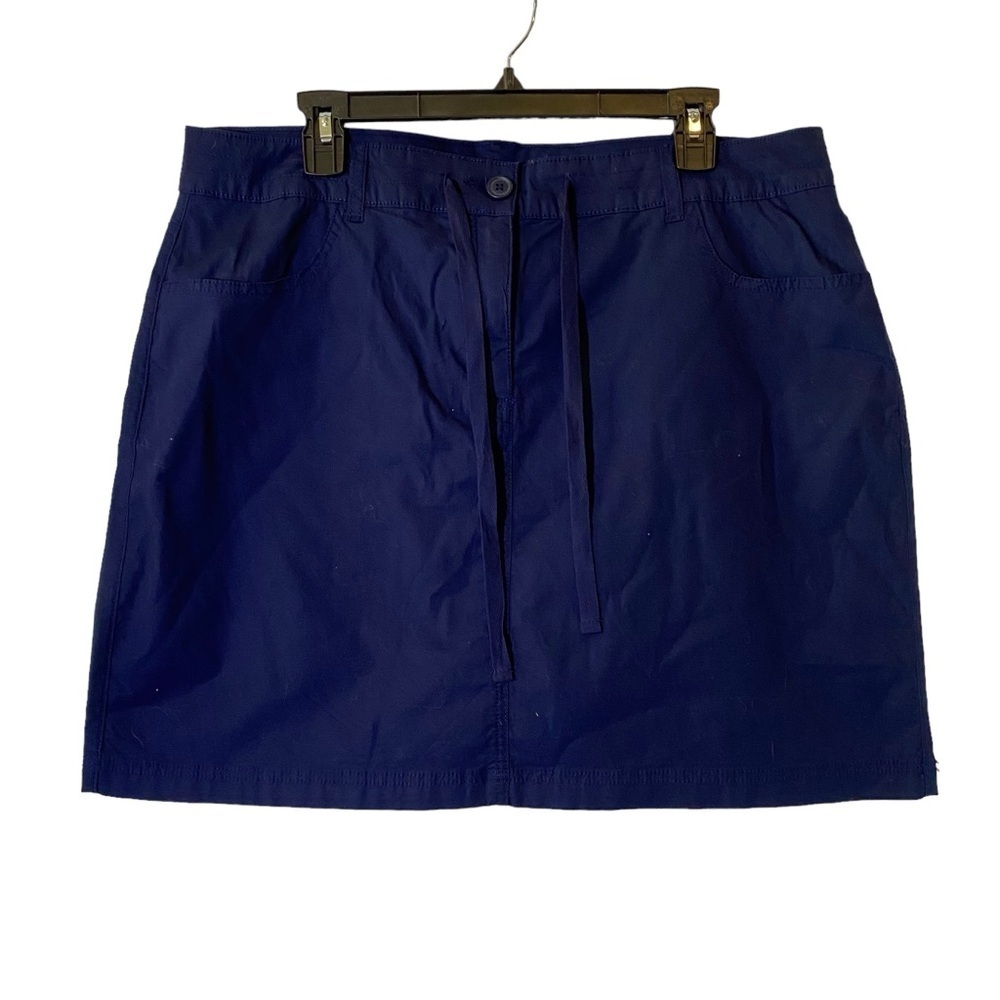 Kim Rogers women plus 16 navy blue cotton/spandex skort golf pickleball tennis